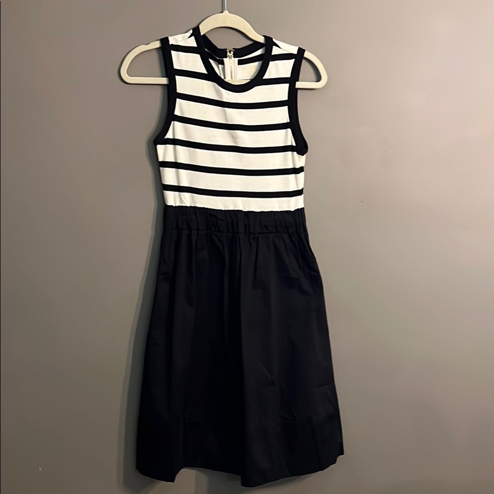 Kate Spade Black and White Halter Midi Tank Dress